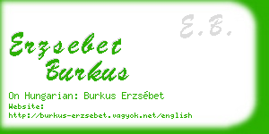 erzsebet burkus business card